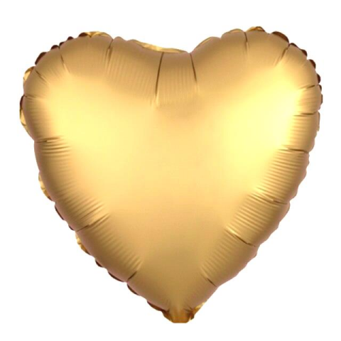 18 İNC KALP GOLD RENK FOLYO BALON