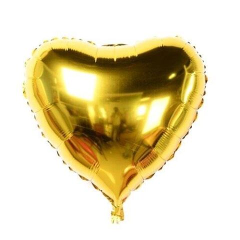 18 İNC KALP GOLD RENK FOLYO BALON