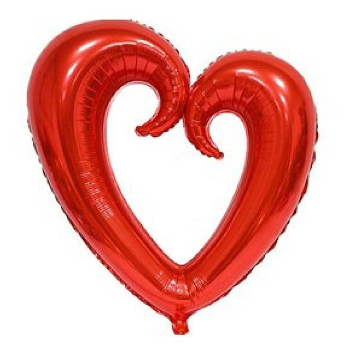 ORTASI BOŞ KALP KIRMIZI BALON 100 CM