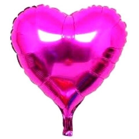 18 İNC KALP FUŞYA RENK FOLYO BALON