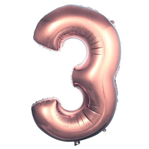 3- RAKAM 40 İNC ROSEGOLD RENK BALON 100 CM