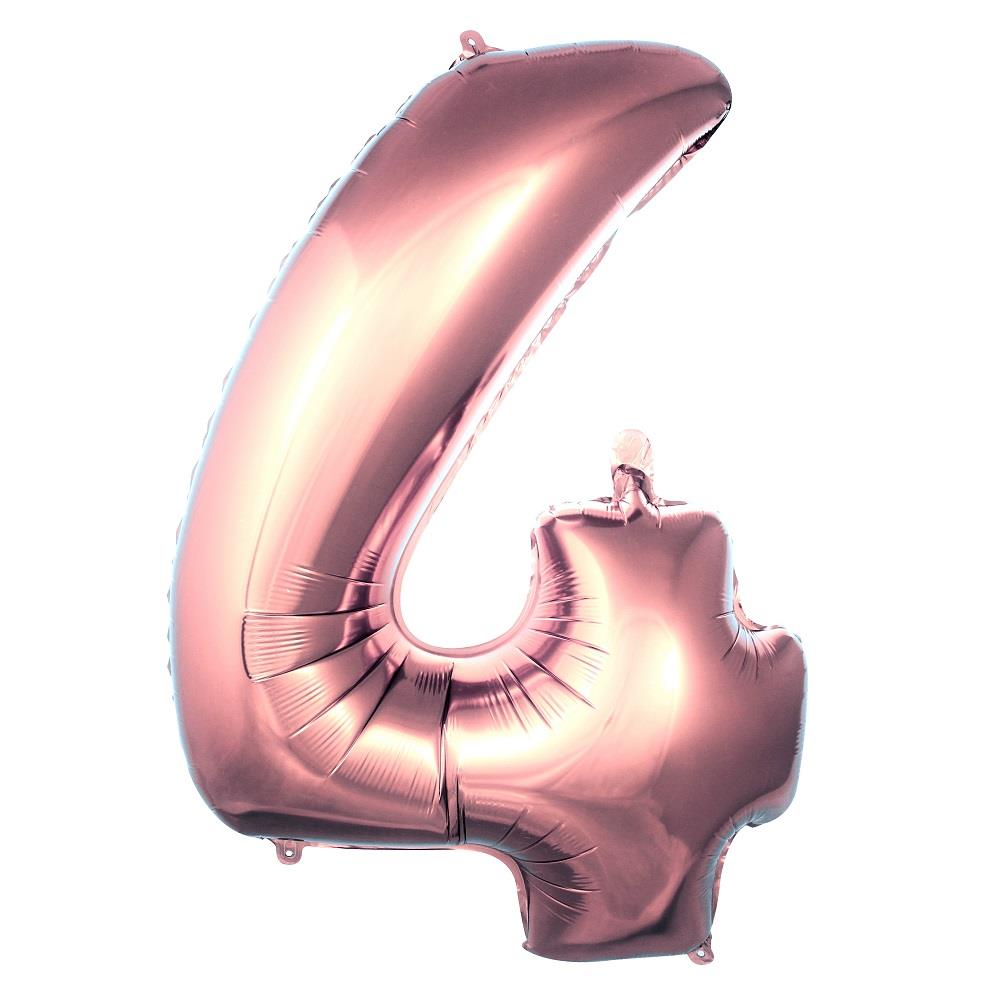 4- RAKAM 40 İNC ROSEGOLD RENK BALON 100 CM
