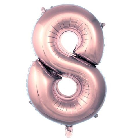 8- RAKAM 40 İNC ROSEGOLD RENK BALON 100 CM