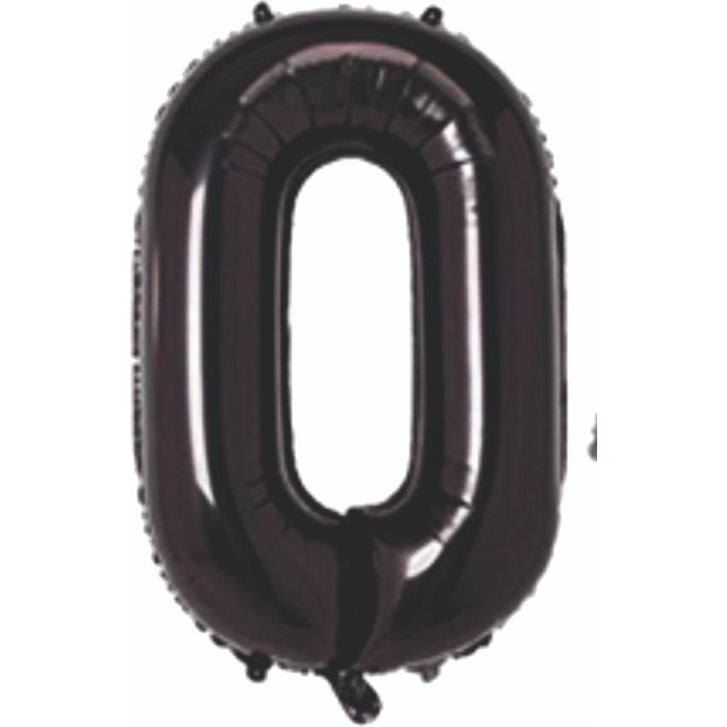 0- RAKAM 40 İNC SİYAH RENK BALON 100 CM