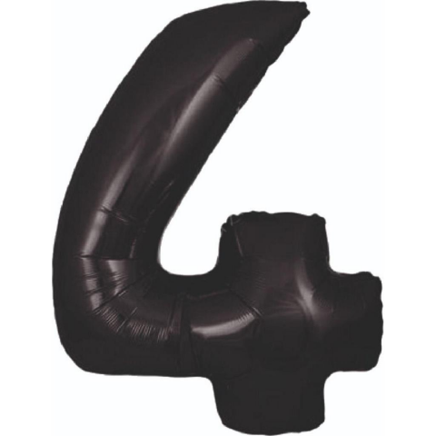 4- RAKAM 40 İNC SİYAH RENK BALON 100 CM