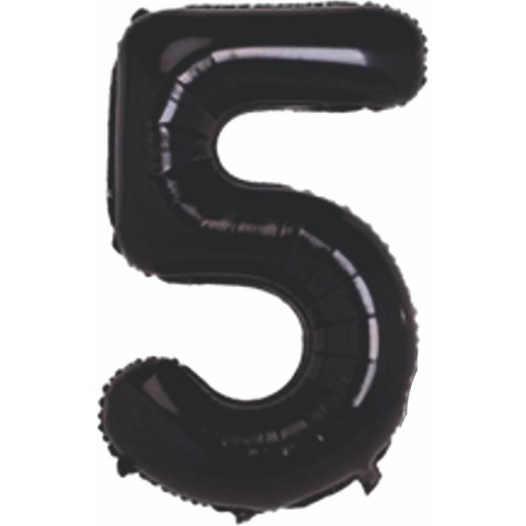 5- RAKAM 40 İNC SİYAH RENK BALON 100 CM