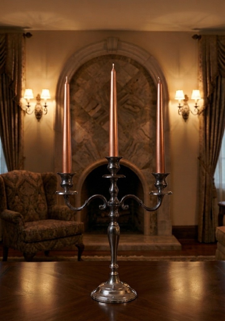 25 CM ŞAMDAN ROSEGOLD MUM