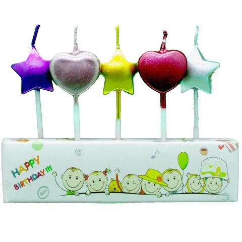 5Lİ CROM YILDIZ MUM PK:12