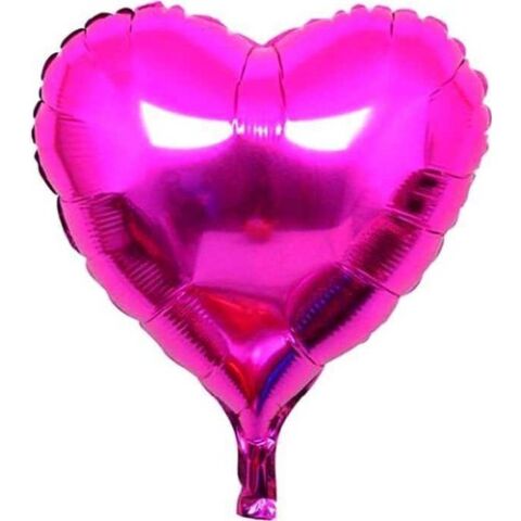 34 İNC KALP FUŞYA FOLYO BALON 100 CM