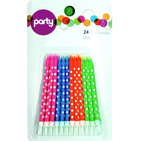 24 LÜ PUANLI RENKLİ MUM