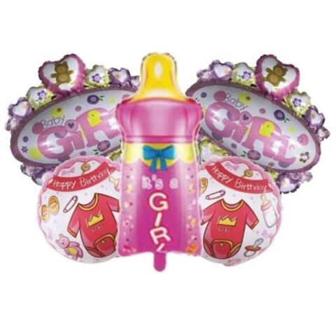 BİBERON PEMBE 5Lİ SET BALON