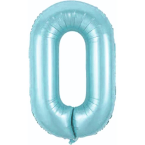 0- RAKAM 34 İNC MAVİ RENK BALON 76 CM