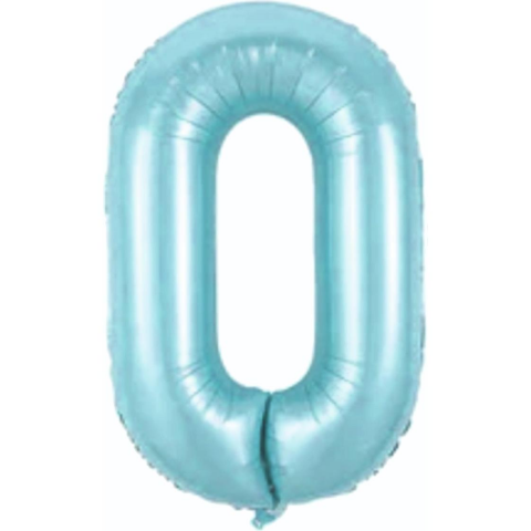 0- RAKAM 34 İNC MAVİ RENK BALON 76 CM