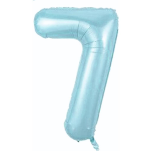 7- RAKAM 34 İNC MAVİ RENK BALON 76 CM