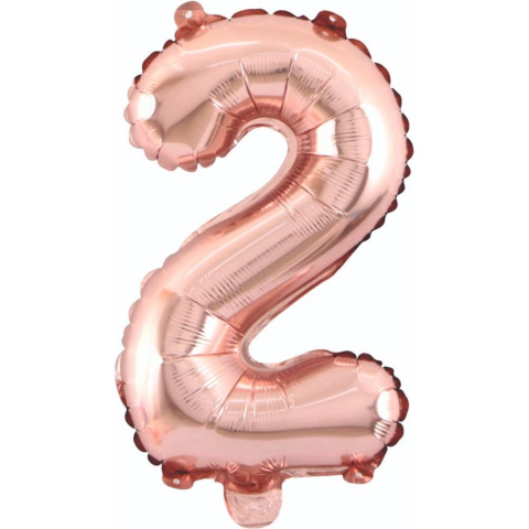 2- RAKAM 34 İNC ROSEGOLD RENK BALON 76 CM