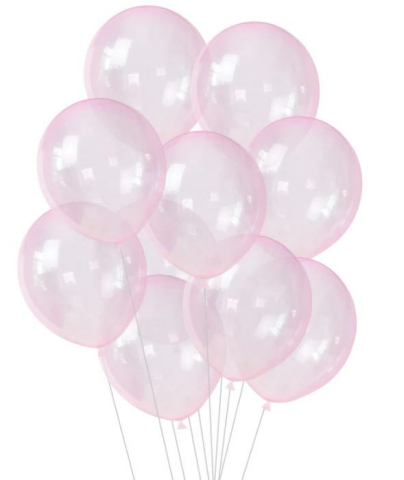 ŞEFFAF PEMBE LATEKS BALON 100 LÜ