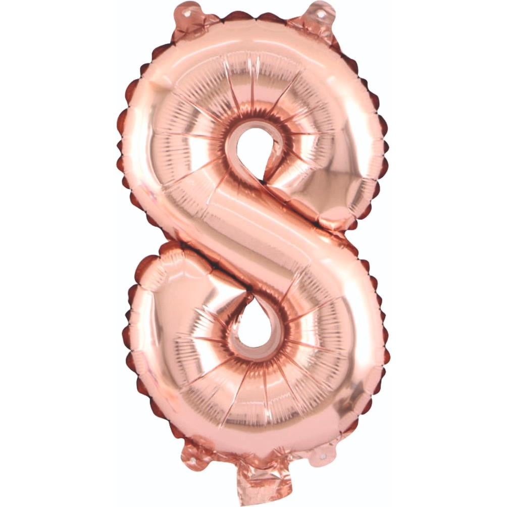 8- RAKAM 34 İNC ROSEGOLD RENK BALON 76 CM