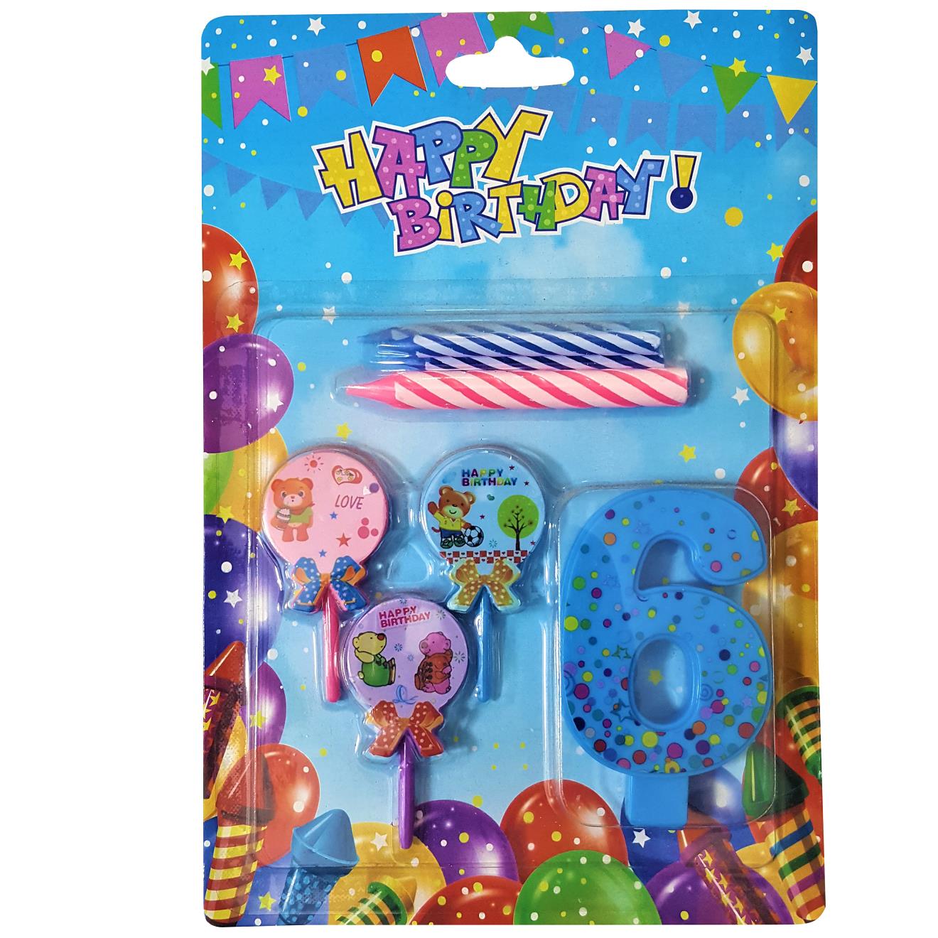 AYICIKLI MAVİ 6 RAKAM MUM