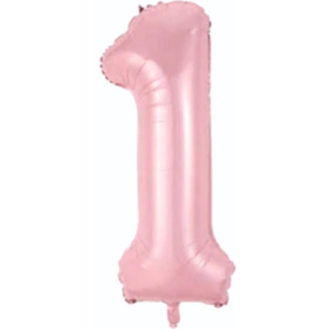 1- RAKAM 34 İNC PEMBE RENK BALON 76 CM