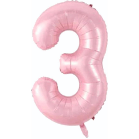 3- RAKAM 34 İNC PEMBE RENK BALON 76 CM