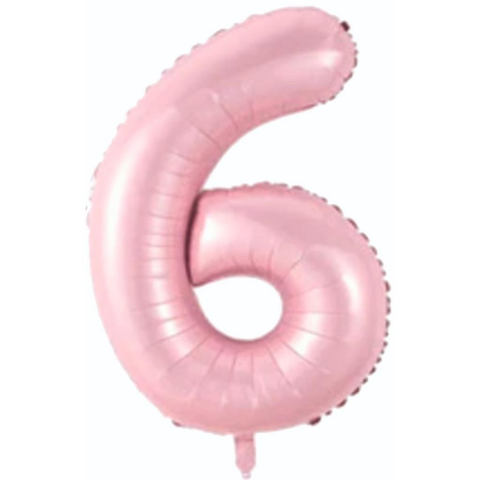 6- RAKAM 34 İNC PEMBE RENK BALON 76 CM