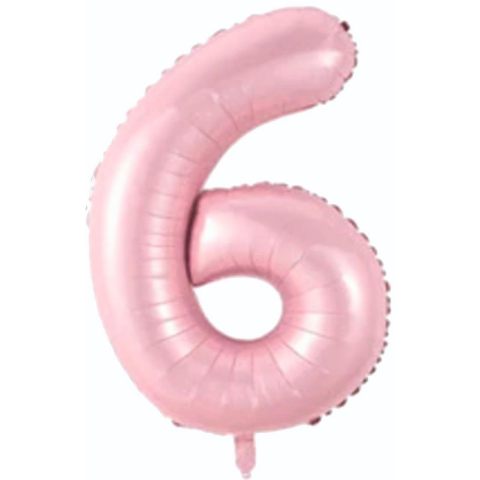 6- RAKAM 34 İNC PEMBE RENK BALON 76 CM