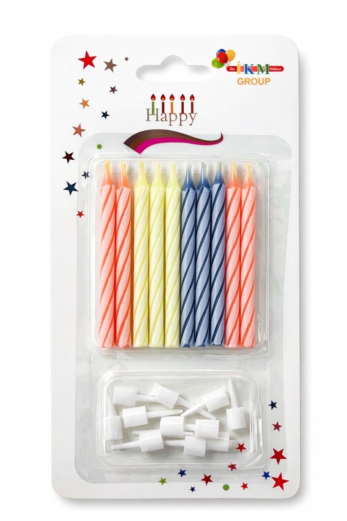 10 LU RENKLİ SÖNMEYEN PASTA MUMU
