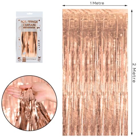 İTHAL METALİZE ROSEGOLD ARKA PLAN PERDESİ 2*1m