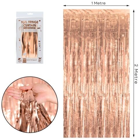 İTHAL METALİZE ROSEGOLD ARKA PLAN PERDESİ 2*1m