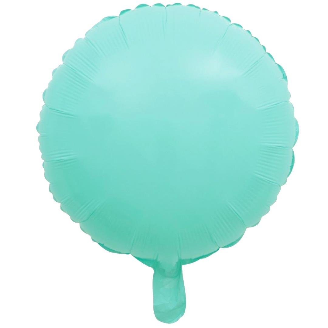 18 İNC YUVARLAK MAKARON TURKUAZ FOLYO BALON 43*43