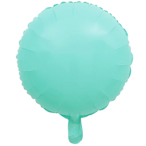 18 İNC YUVARLAK MAKARON TURKUAZ FOLYO BALON 43*43
