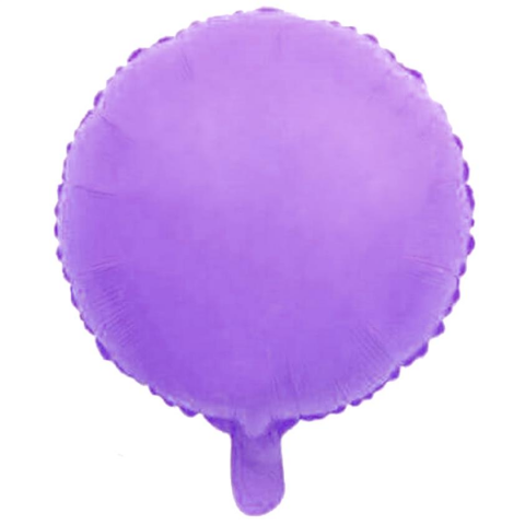18 İNC YUVARLAK MAKARON MOR FOLYO BALON  43*43