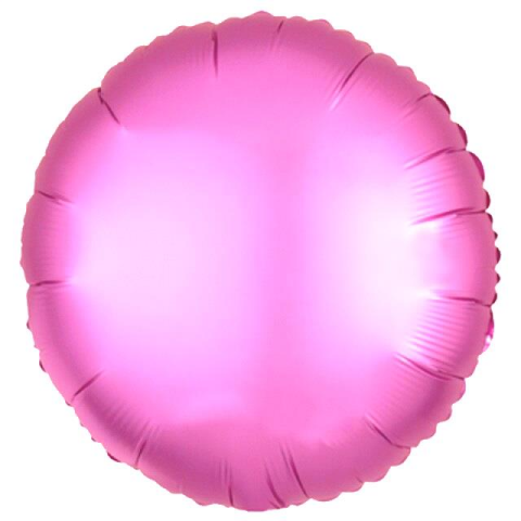 18 İNC YUVARLAK PEMBE RENK FOLYO BALON 43*43