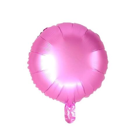 18 İNC YUVARLAK PEMBE RENK FOLYO BALON 43*43