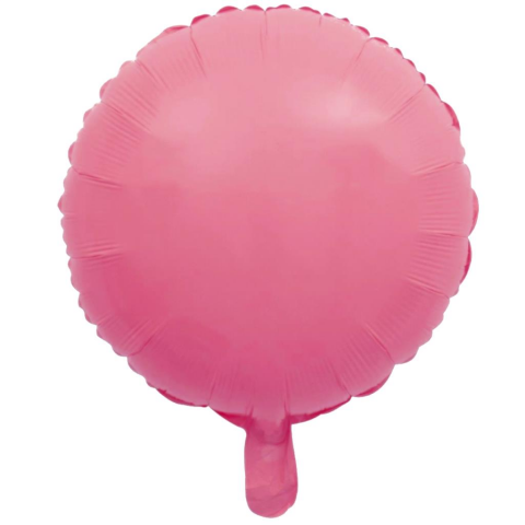 18 İNC YUVARLAK MAKARON PEMBE FOLYO BALON 43*43