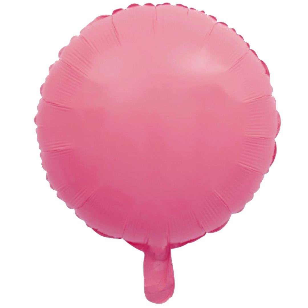 18 İNC YUVARLAK MAKARON PEMBE FOLYO BALON 43*43