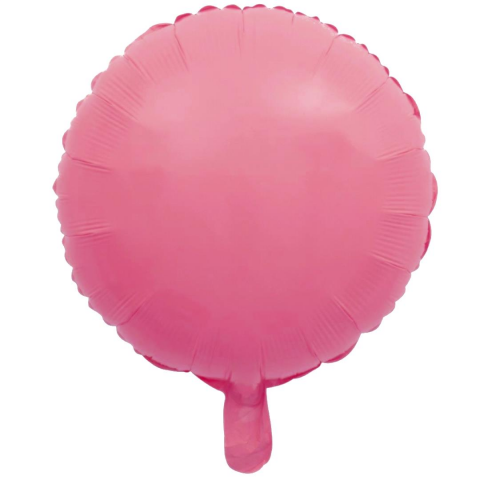 18 İNC YUVARLAK MAKARON PEMBE FOLYO BALON 43*43