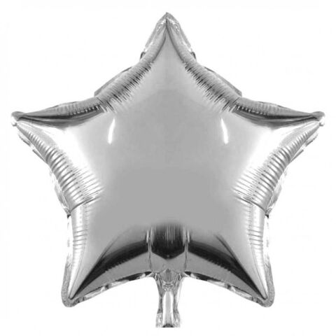 18 İNC YILDIZ GÜMÜŞ RENK FOLYO BALON