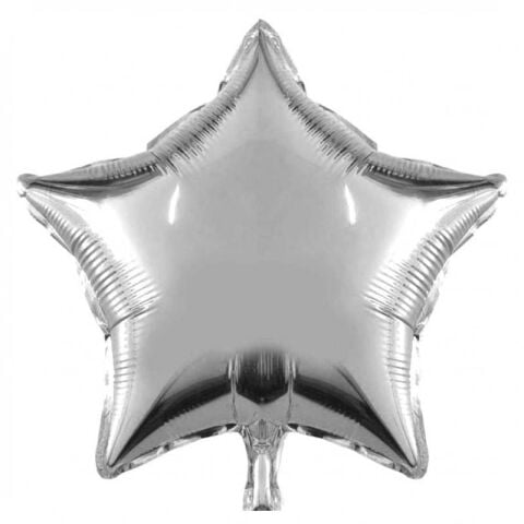 18 İNC YILDIZ GÜMÜŞ RENK FOLYO BALON