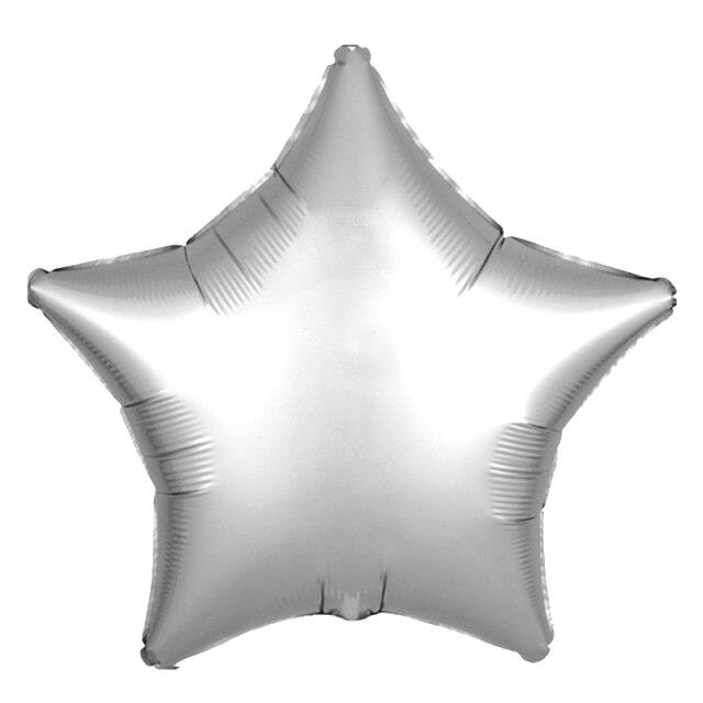 18 İNC YILDIZ GÜMÜŞ RENK FOLYO BALON