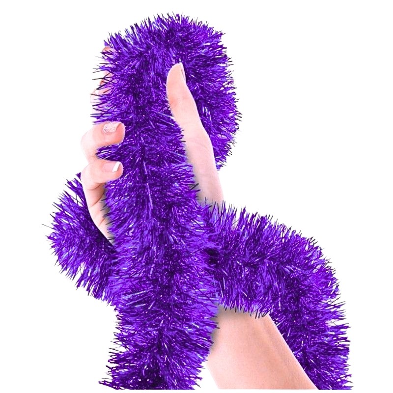 2 MT METALİZE MOR SİM SÜS 6,5cm