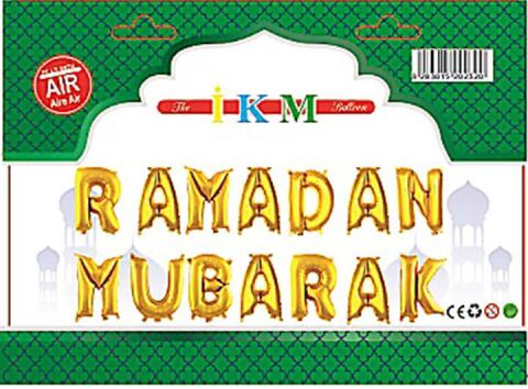 RAMADAN MUBARAK GOLD SET BALON