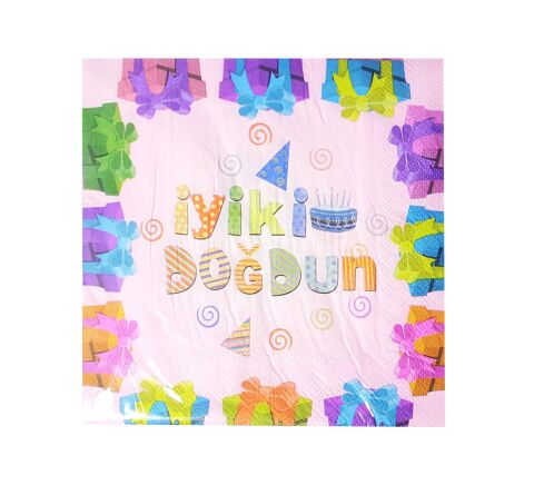 20 Lİ İYİKİ DOĞDUN PEMBE PEÇETE