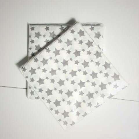 20 Lİ YILDIZLI GÜMÜŞ PEÇETE