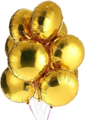 18 İNC YUVARLAK GOLD RENK FOLYO BALON  43*43