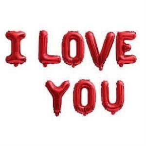 I LOVE YOU KIRMIZI SET BALON
