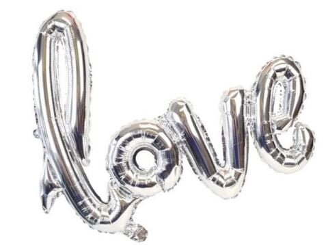 BÜYÜK LOVE GÜMÜŞ RENK FOLYO BALON 65*108CM