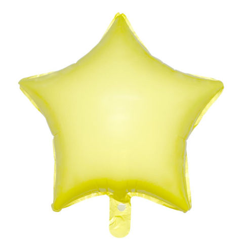 18 İNC YILDIZ MAKARON SARI FOLYO BALON