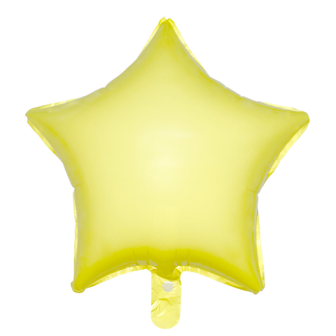 18 İNC YILDIZ MAKARON SARI FOLYO BALON