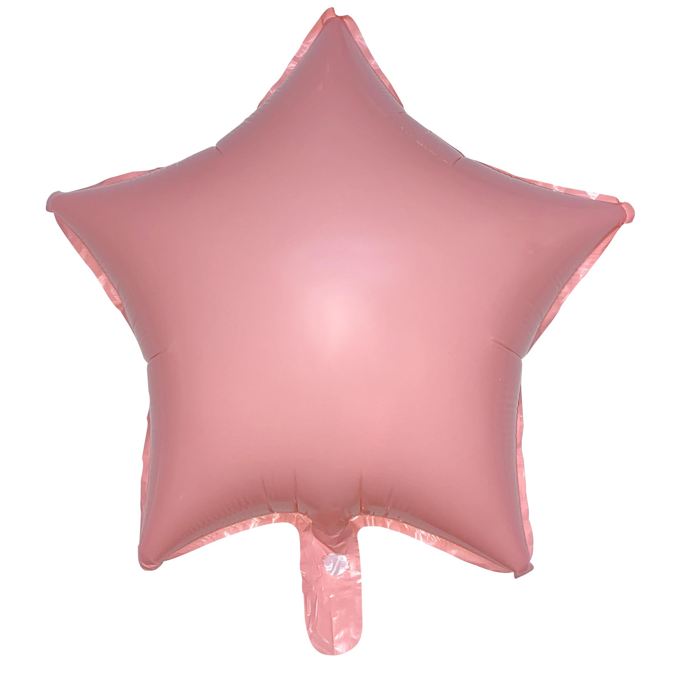 18 İNC YILDIZ MAKARON PEMBE FOLYO BALON